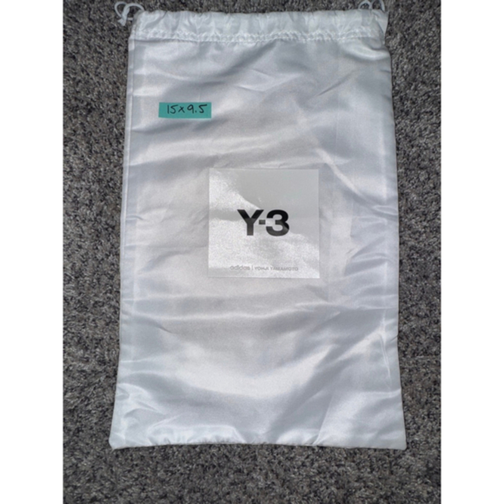 Y-3 Adidas Yohji Yamamoto White Drawstring Dust Bag Shoe Bag 15x9.5